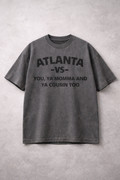 Atlanta Vs Tee Grey w/ Black Font